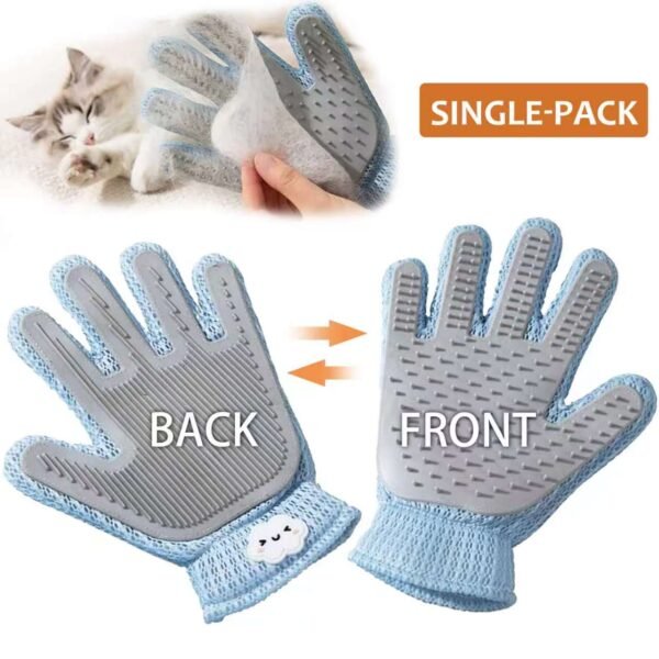Double-Sided Grooming Glove — Deshedding & Massage Mitt for Cats & Dogs