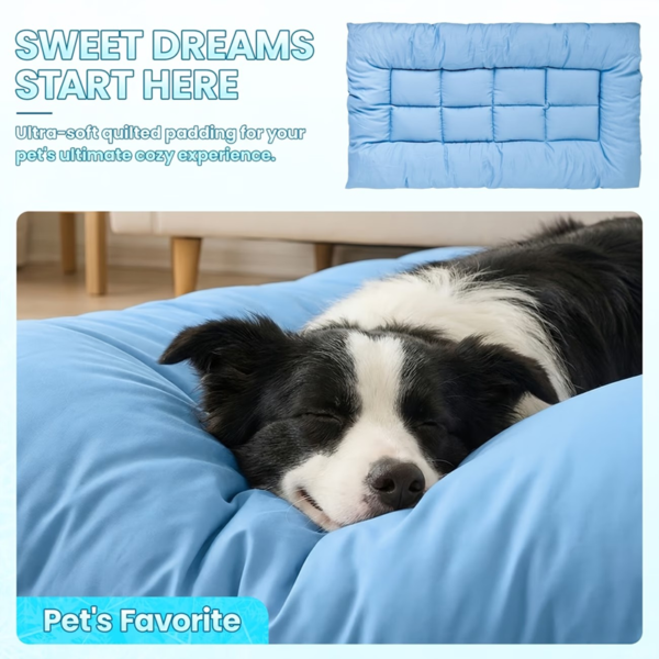 Extra-Large Cooling Mat Dog Bed — Ultra-Soft 8-Compartment Summer Pad