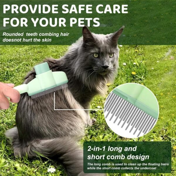 Self-Cleaning Knot Remover Comb — Dematting Tool for Long-Haired Cats & Dogs