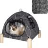 Portable Cat Tent Bed — Foldable Indoor Tent with Washable Cushion — image 3 Portable Cat Tent Bed — Foldable Indoor Tent with Washable Cushion