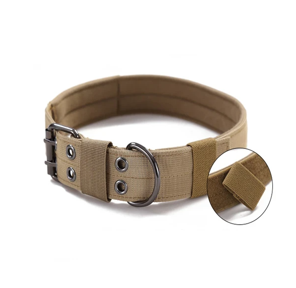 Tactical Dog Collar — 1000D Nylon, Neoprene Lined, Metal Buckle