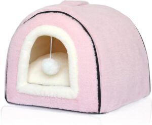 Foldable Cat Cave Bed — Anti-Slip, Water-Resistant Base