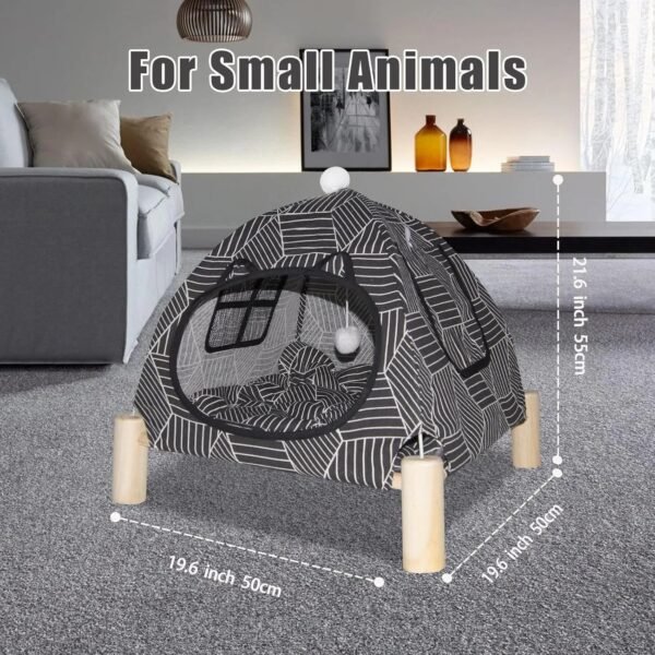 Portable Cat Tent Bed — Foldable Indoor Tent with Washable Cushion — image 2 Portable Cat Tent Bed — Foldable Indoor Tent with Washable Cushion