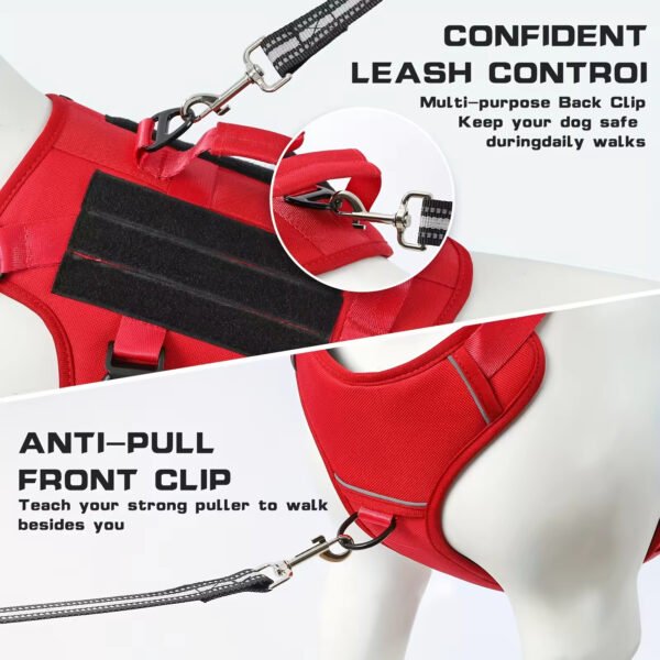 Heavy-Duty 1000D Nylon Dog Harness — No-Pull, Reflective, Sizes S–XL — image 2 Heavy-Duty 1000D Nylon Dog Harness — No-Pull, Reflective, Sizes S–XL