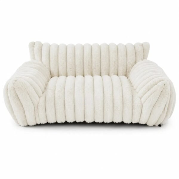Fluffy Cat Couch Bed — Soft Corduroy Fleece Pet Sofa — image 1 Fluffy Cat Couch Bed — Soft Corduroy Fleece Pet Sofa