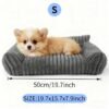 Fluffy Cat Couch Bed — Soft Corduroy Fleece Pet Sofa — image 4 Fluffy Cat Couch Bed — Soft Corduroy Fleece Pet Sofa
