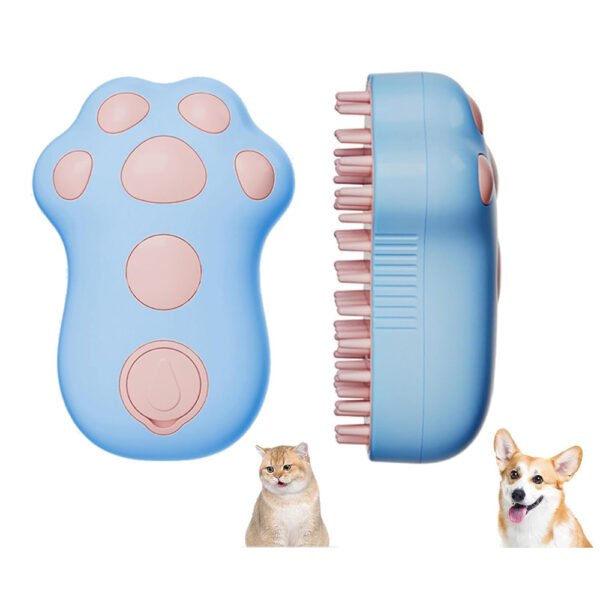 Rechargeable Steam Cat Brush — Soft Silicone Grooming Brush with Mist