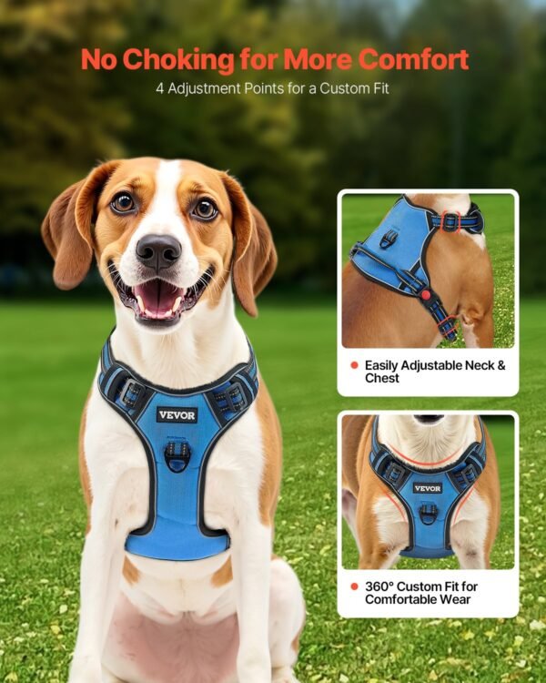 No-Pull Dog Harness for Medium & Large Dogs — Front & Back Clip, 5ft Leash Included — image 3 No-Pull Dog Harness for Medium & Large Dogs — Front & Back Clip, 5ft Leash Included