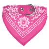 Bandana Dog Collar — Adjustable Leather Collar with Sewn-On Scarf